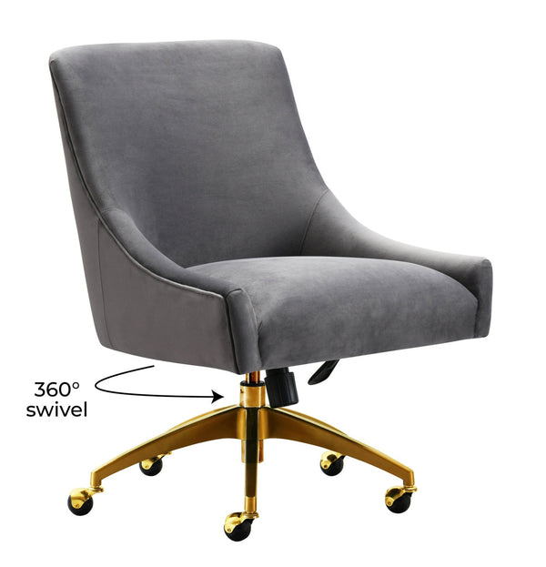 Beatrix Grey Office Swivel Chair Model: TOV-H7231