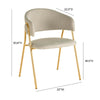 Lara Cream Dining Chair - Set of 2 Model: TOV-IHD68557