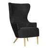 Julia Black Velvet Wingback Chair By Inspire Me! Home Decor Model: TOV-IHS44150