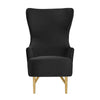 Julia Black Velvet Wingback Chair By Inspire Me! Home Decor Model: TOV-IHS44150