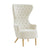 Jezebel Cream Velvet Wingback Chair by Inspire Me! Home Décor Model: TOV-IHS68205