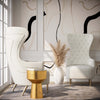 Jezebel Cream Velvet Wingback Chair by Inspire Me! Home Décor Model: TOV-IHS68205