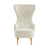 Jezebel Cream Velvet Wingback Chair by Inspire Me! Home Décor Model: TOV-IHS68205