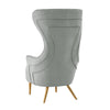 Jezebel Grey Velvet Wingback Chair by Inspire Me! Home Decor Model: TOV-IHS68207