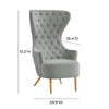 Jezebel Grey Velvet Wingback Chair by Inspire Me! Home Decor Model: TOV-IHS68207