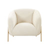 Kandra Cream Velvet Accent Chair by Inspire Me! Home Decor Model: TOV-IHS68627