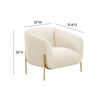 Kandra Cream Velvet Accent Chair by Inspire Me! Home Decor Model: TOV-IHS68627