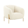 Kandra Cream Shearling Accent Chair by Inspire Me! Home Decor Model: TOV-IHS68629