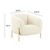 Kandra Cream Shearling Accent Chair by Inspire Me! Home Decor Model: TOV-IHS68629
