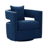 Kennedy Navy Textured Velvet Swivel Chair Model: TOV-L6124