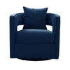 Kennedy Navy Textured Velvet Swivel Chair Model: TOV-L6124