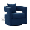 Kennedy Navy Textured Velvet Swivel Chair Model: TOV-L6124