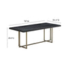 Mason Black 79" Rectangular Dining Table Model: TOV-L6138