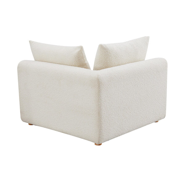 Hangover Cream Performance Boucle Modular Corner Chair Model: TOV-L68787-C