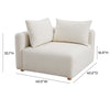 Hangover Cream Performance Boucle Modular Corner Chair Model: TOV-L68787-C