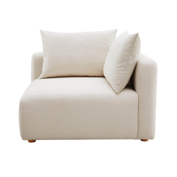 Hangover Cream Performance Linen Modular Corner Chair Model: TOV-L68788-C