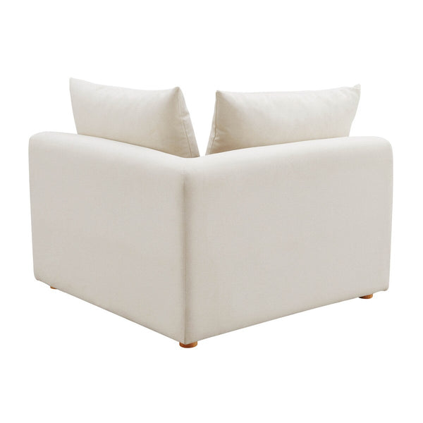 Hangover Cream Performance Linen Modular Corner Chair Model: TOV-L68788-C