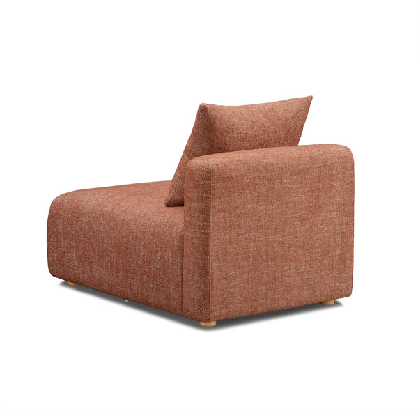 Hangover Sedona Red Textured Fabric Modular Armless Chair Model: TOV-L69244-AC