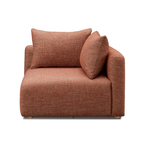 Hangover Sedona Red Textured Fabric Modular Corner Chair Model: TOV-L69244-C