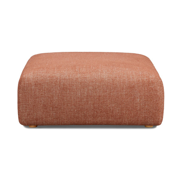 Hangover Sedona Red Textured Fabric Ottoman Model: TOV-L69245