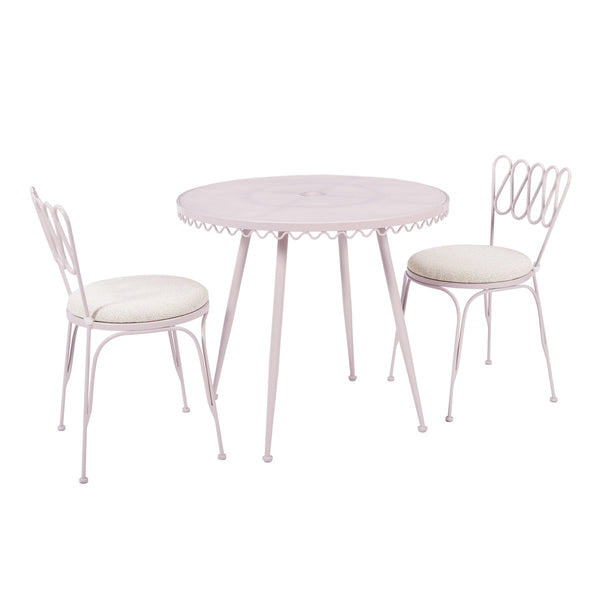 Erica Pink Wrought Iron Outdoor Chair Model: TOV-O18666