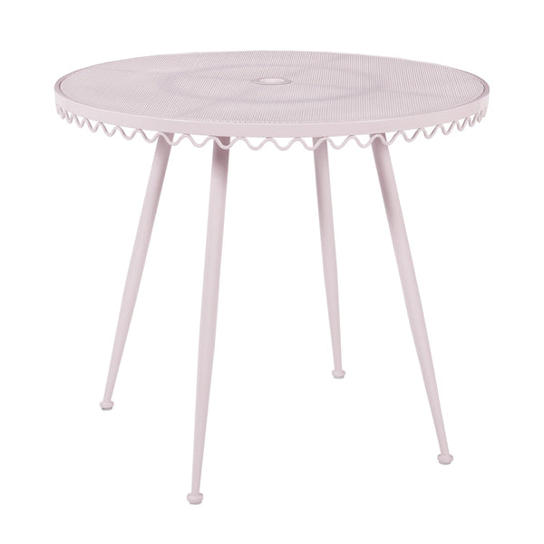 Erica Pink Wrought Iron Outdoor Cafe Table Model: TOV-O18669