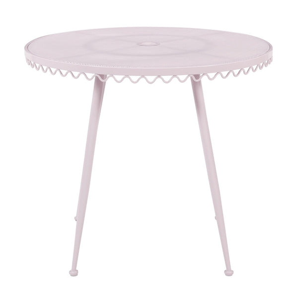 Erica Pink Wrought Iron Outdoor Cafe Table Model: TOV-O18669