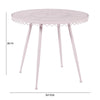 Erica Pink Wrought Iron Outdoor Cafe Table Model: TOV-O18669