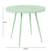 Erica Mint Green Wrought Iron Outdoor Cafe Table Model: TOV-O18670