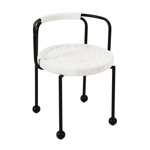 Pansy Cream Outdoor Dining Chair Model: TOV-O18674