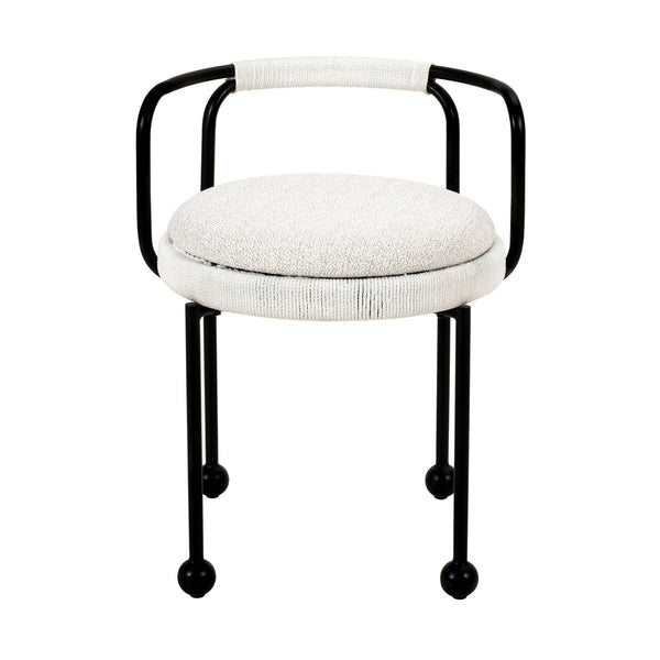 Pansy Cream Outdoor Dining Chair Model: TOV-O18674