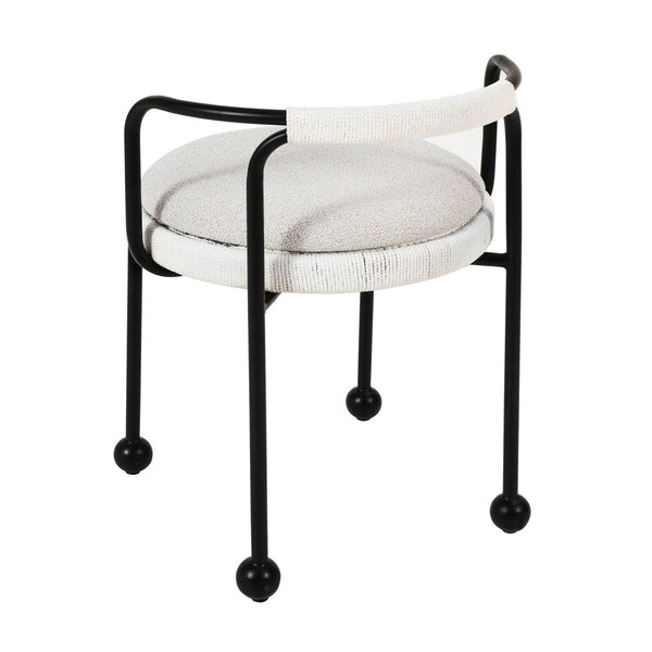 Pansy Cream Outdoor Dining Chair Model: TOV-O18674