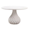 Tulum Ivory Concrete Indoor / Outdoor 47" Round Dining Table Model: TOV-O44067