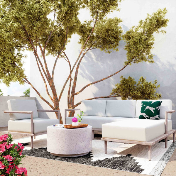 Emerson Cream Outdoor Lounge Chair Model: TOV-O44146