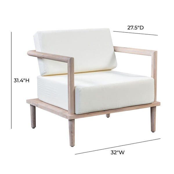 Emerson Cream Outdoor Lounge Chair Model: TOV-O44146