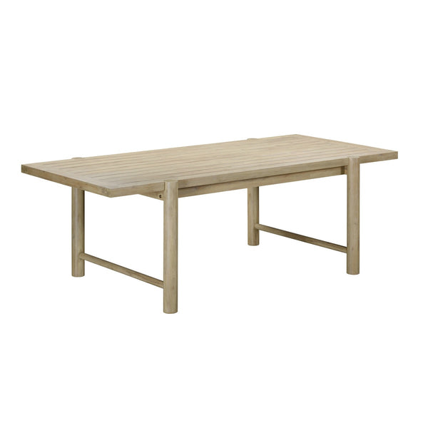 Gata Light Teak Outdoor 87" Rectangular Dining Table Model: TOV-O54272