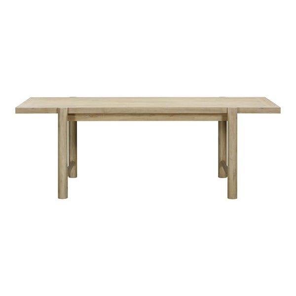 Gata Light Teak Outdoor 87" Rectangular Dining Table Model: TOV-O54272