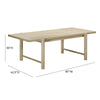 Gata Light Teak Outdoor 87" Rectangular Dining Table Model: TOV-O54272