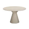 Fern Beige Textured Faux Plaster Concrete Indoor / Outdoor 47" Round Dining Table Model: TOV-O54277