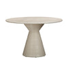 Fern Beige Textured Faux Plaster Concrete Indoor / Outdoor 47" Round Dining Table Model: TOV-O54277