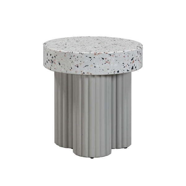Clover Faux Terrazzo Indoor / Outdoor Round Side Table Model: TOV-O54278