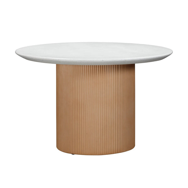 Rose Faux Terrazzo and Terracotta Concrete Indoor / Outdoor 47" Round Dining Table Model: TOV-O54279