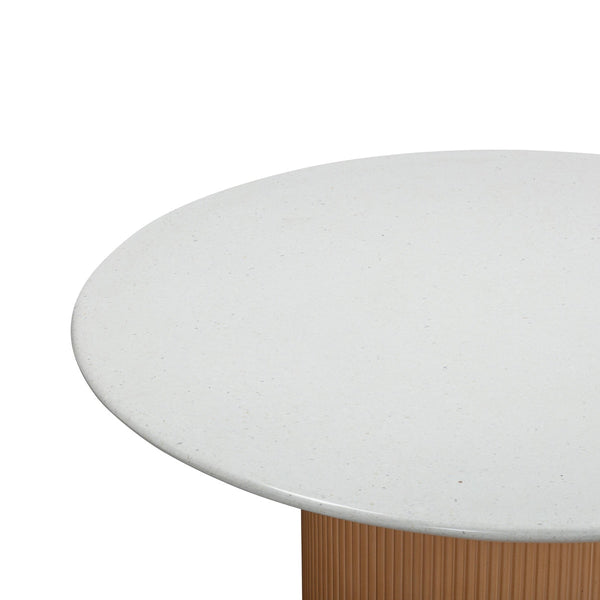 Rose Faux Terrazzo and Terracotta Concrete Indoor / Outdoor 47" Round Dining Table Model: TOV-O54279