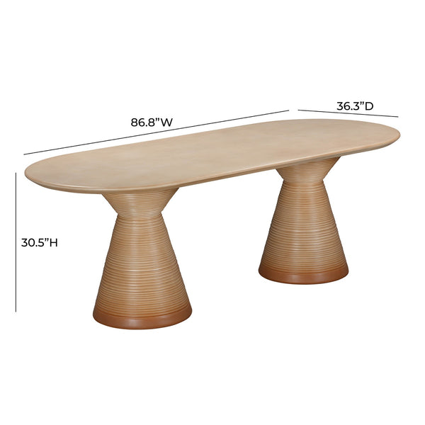 Fassa Terracotta Indoor / Outdoor 87" Oval Dining Table Model: TOV-O54280