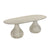 Smooch Faux Travertine Indoor / Outdoor 87" Oval Dining Table Model: TOV-O54286