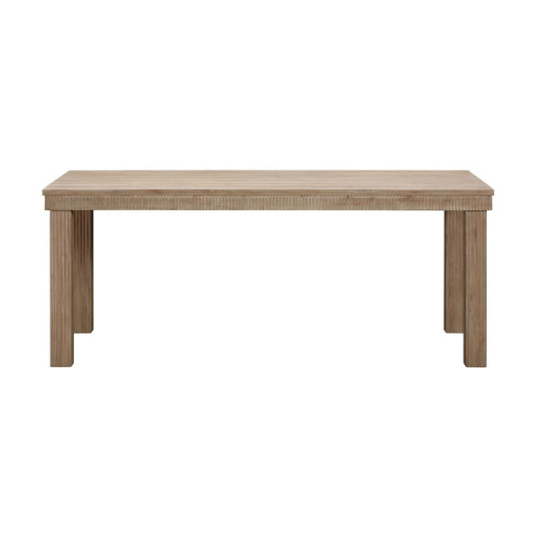Cassie Natural Outdoor 75" Rectangular Dining Table Model: TOV-O54292