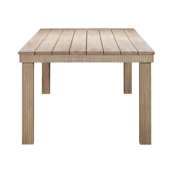 Cassie Natural Outdoor 108" Rectangular Dining Table Model: TOV-O54293