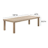 Cassie Natural Outdoor 108" Rectangular Dining Table Model: TOV-O54293