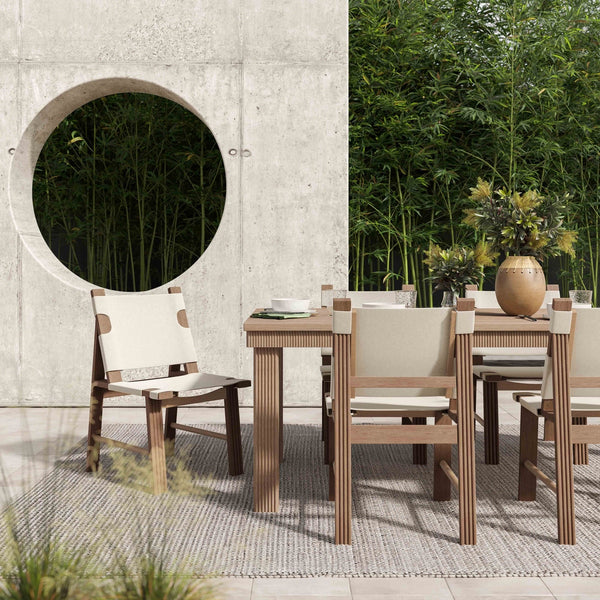 Cassie Cream Outdoor Dining Chair - Set of 2 Model: TOV-O54295