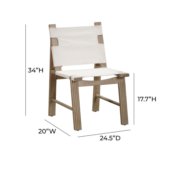Cassie Cream Outdoor Dining Chair - Set of 2 Model: TOV-O54295